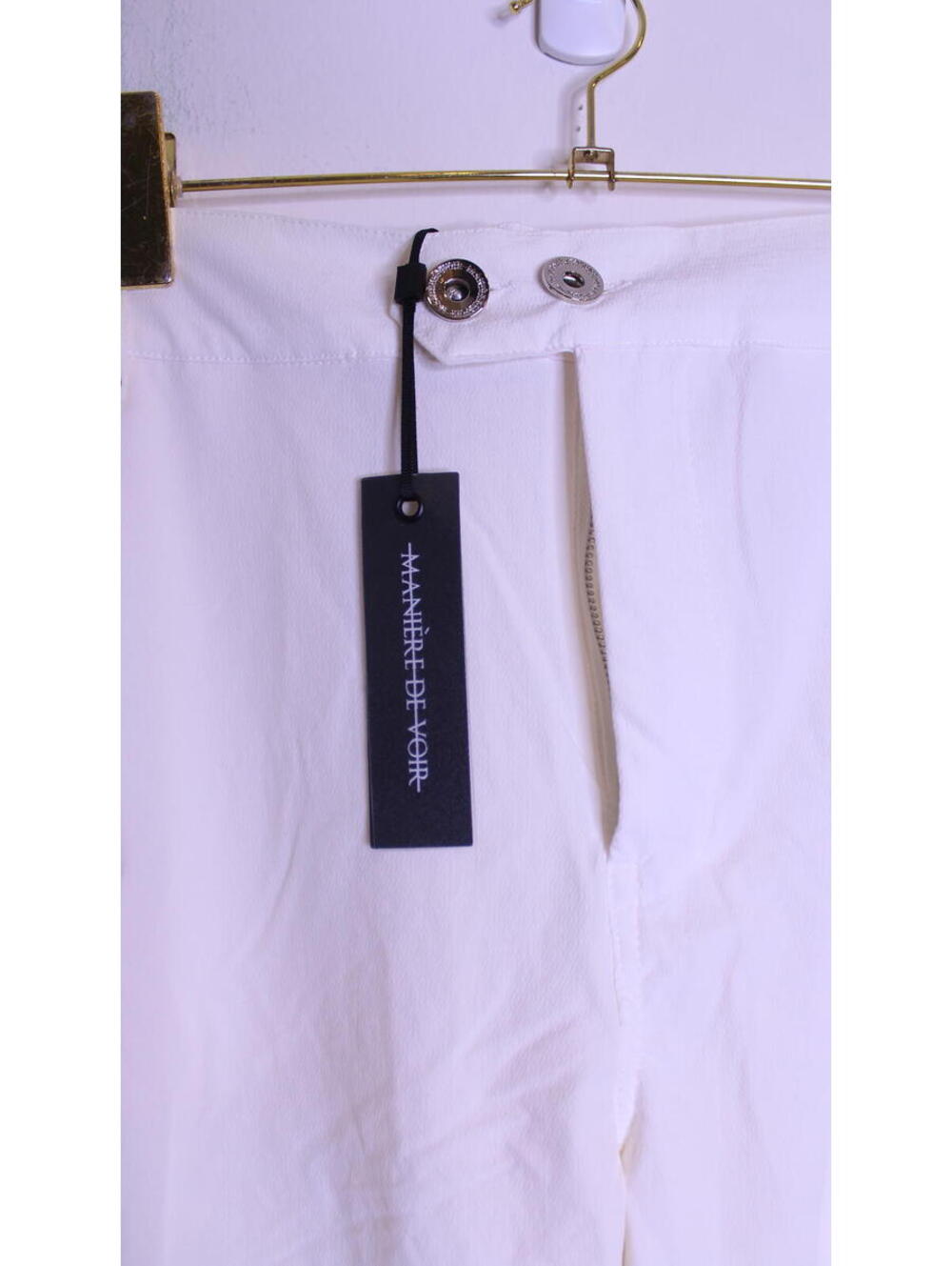 NWT Maniere De Voir White Cargo Pants - US 8 - Picture 5 of 6